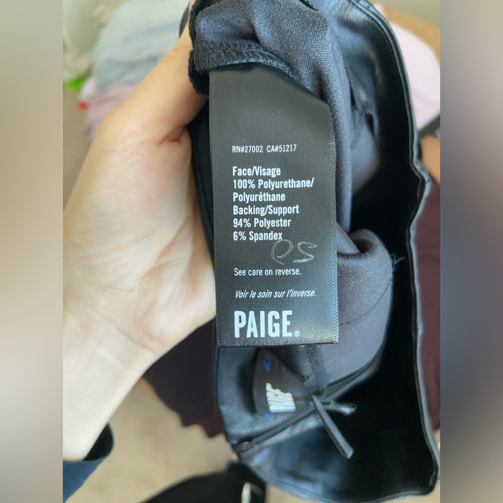 Paige Kiana vegan leather leggings size medium new - Picture 6 of 7